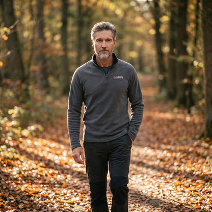 Men's Quarter-Zip Fleece Pullover – Lightweight Outdoor Fleece Sweater for Hiking & Camping