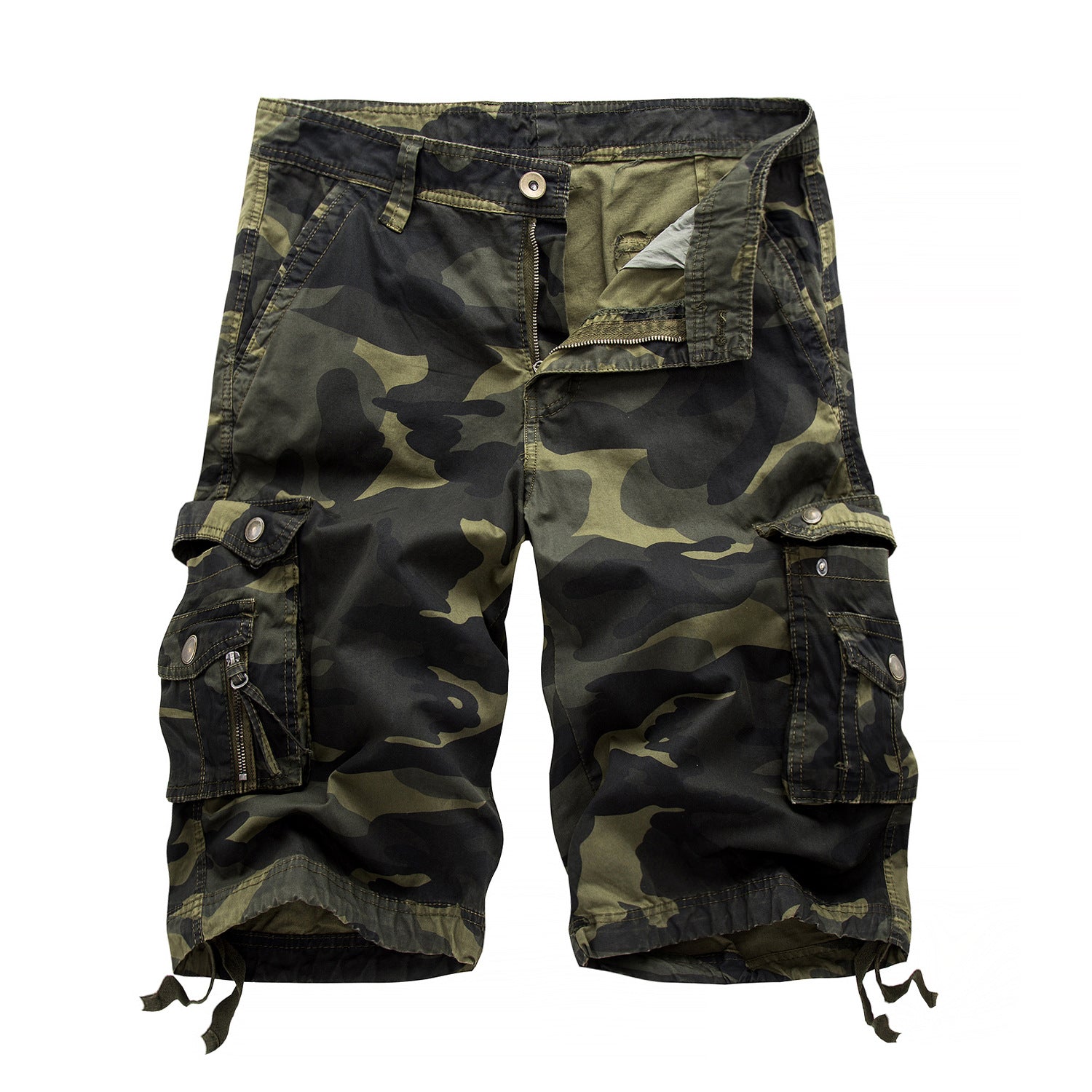 CARWORNIC Cargoshorts voor heren, tactische korte broek, met diverse zakken, van ripstop stof, camouflage, militair, outdoor, wandelen, casual shorts, Kaki, 42 CARWORNIC Cargoshorts voor heren, tactische korte broek, met diverse zakken, van ripstop stof, camouflage, militair, outdoor, wandelen, casual shorts, Kaki, 42