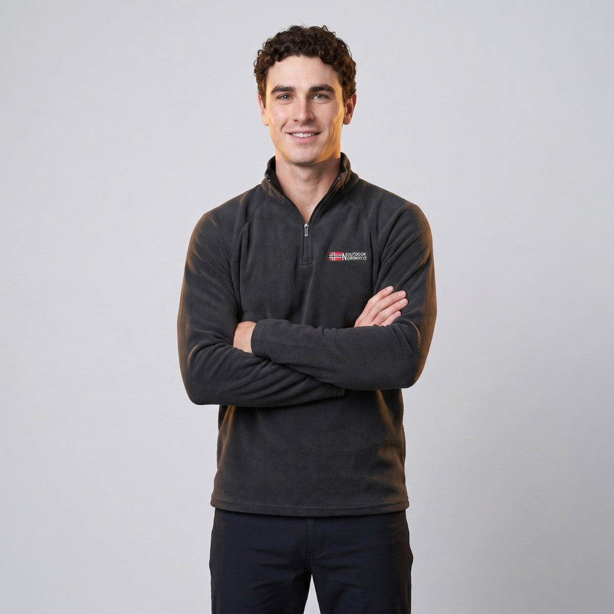 Men's Quarter-Zip Fleece Pullover – Lightweight Outdoor Fleece Sweater for Hiking & Camping