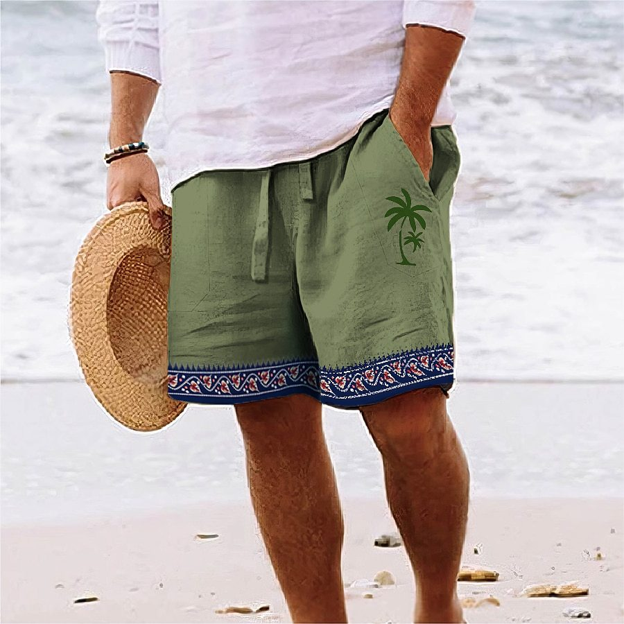 Kangoo | Summer Shorts with Palm Embroidery - Buy 2 Get Free Shipping Today!
