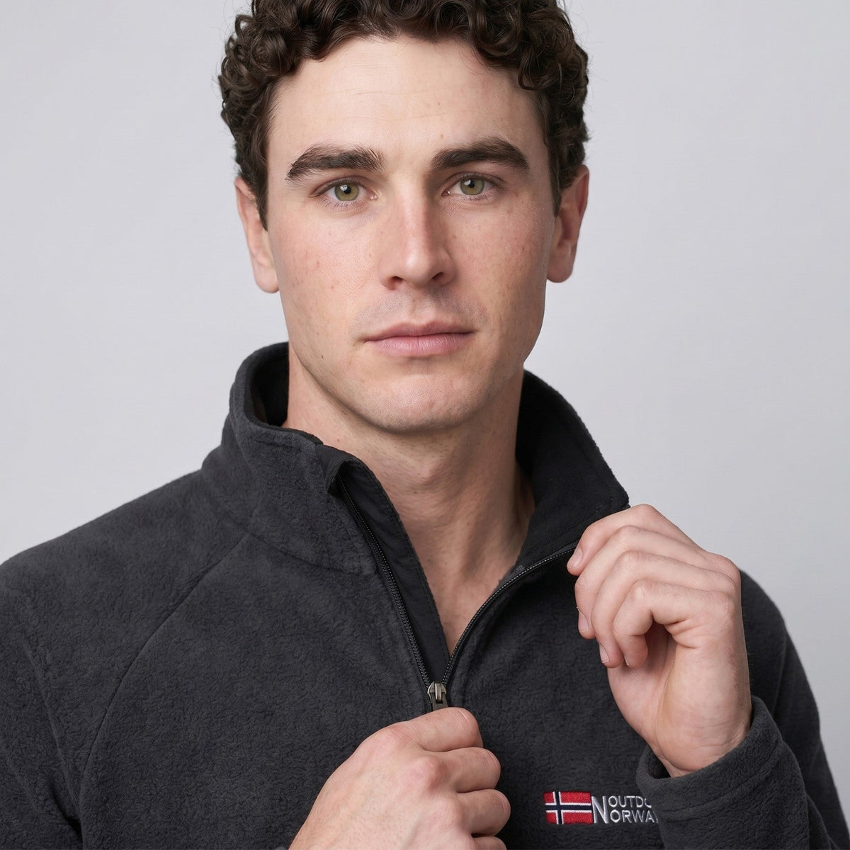 Men's Quarter-Zip Fleece Pullover – Lightweight Outdoor Fleece Sweater for Hiking & Camping
