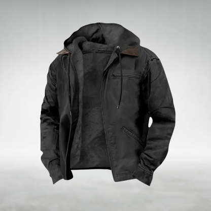 Men’s Fleece-Lined Hooded Cotton Jacket