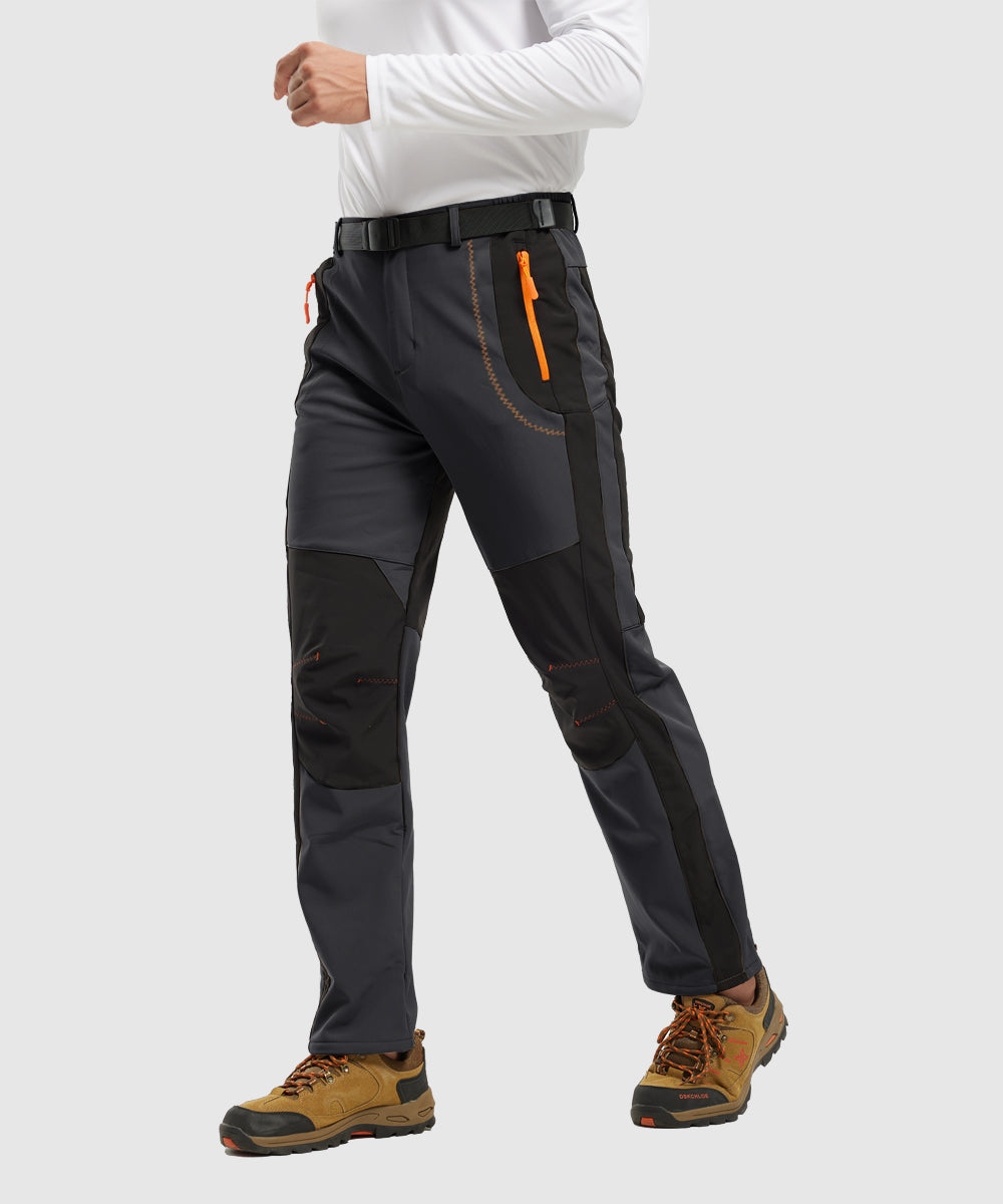 Men's Outdoor Snow Ski Water Resistant Fleece Lined Pants