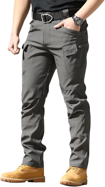 KKANGOO Men’s Water-Resistant Utility Cargo Trousers – Multi-Pocket Tactical Workwear Pants
