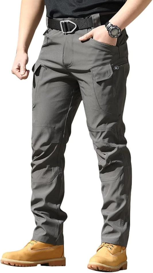 KKANGOO Men’s Water-Resistant Utility Cargo Trousers – Multi-Pocket Tactical Workwear Pants