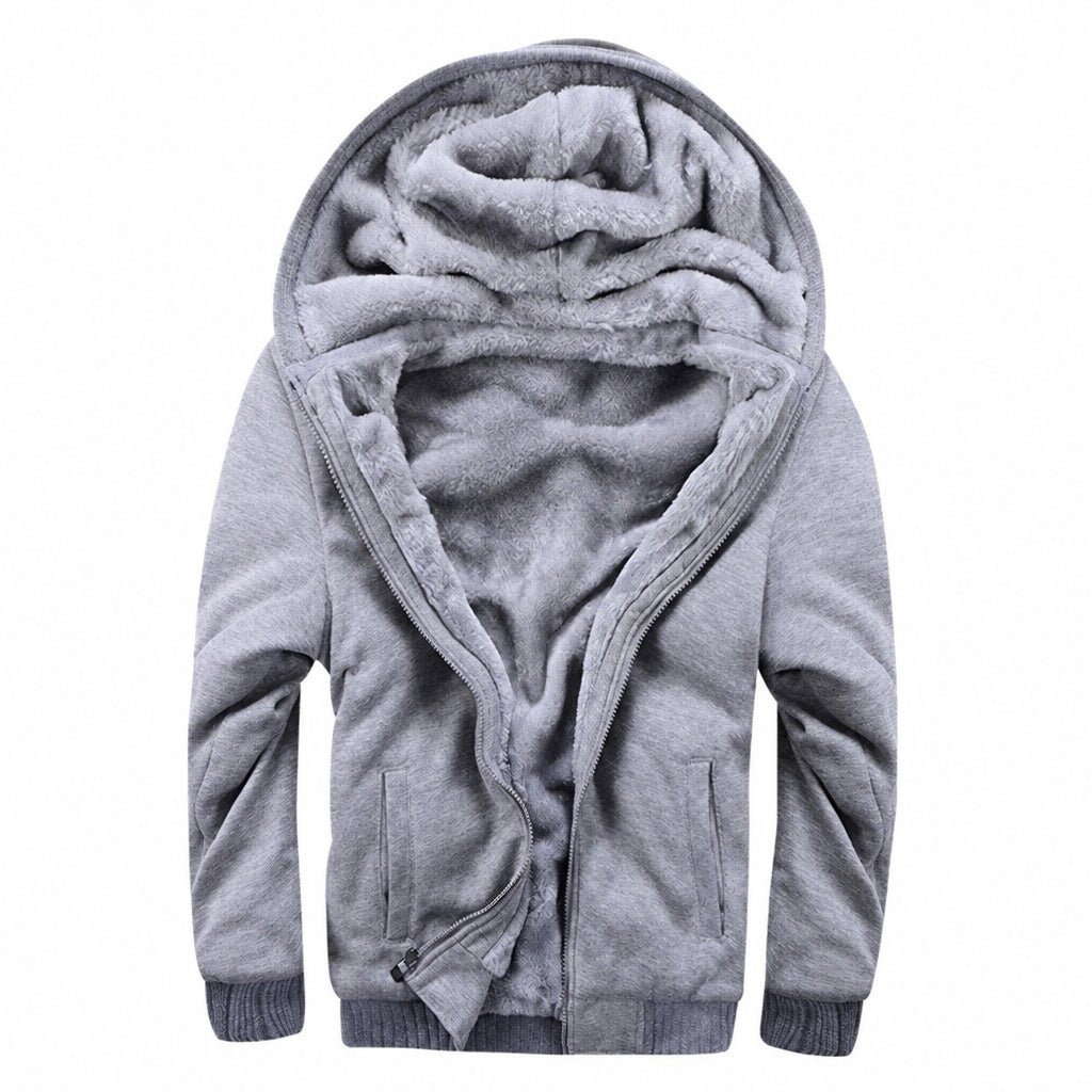 Men’s Ultra-Warm Fleece-Lined Hooded Jacket