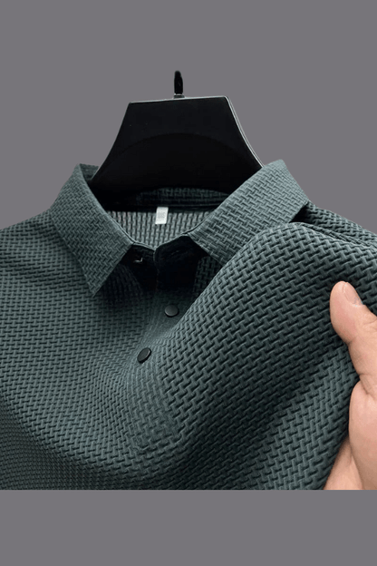 Men's Lightweight Breathable Waffle Knit Polo