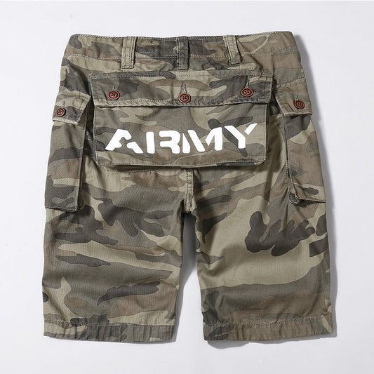 Fashion Casual Big Pocket Camo Men's Shorts