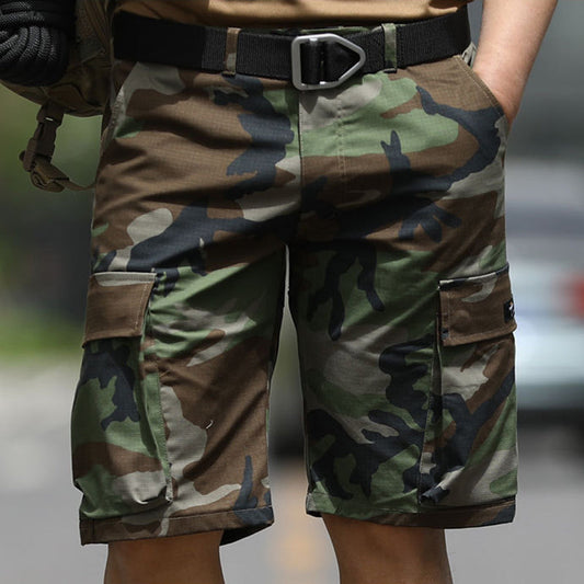 Outdoor Elastic Loose Multi Pocket Men Cargo Shorts
