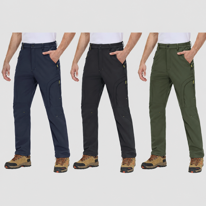 Men's Outdoor Hiking Pants - Fleece-Lined & Water-Resistant