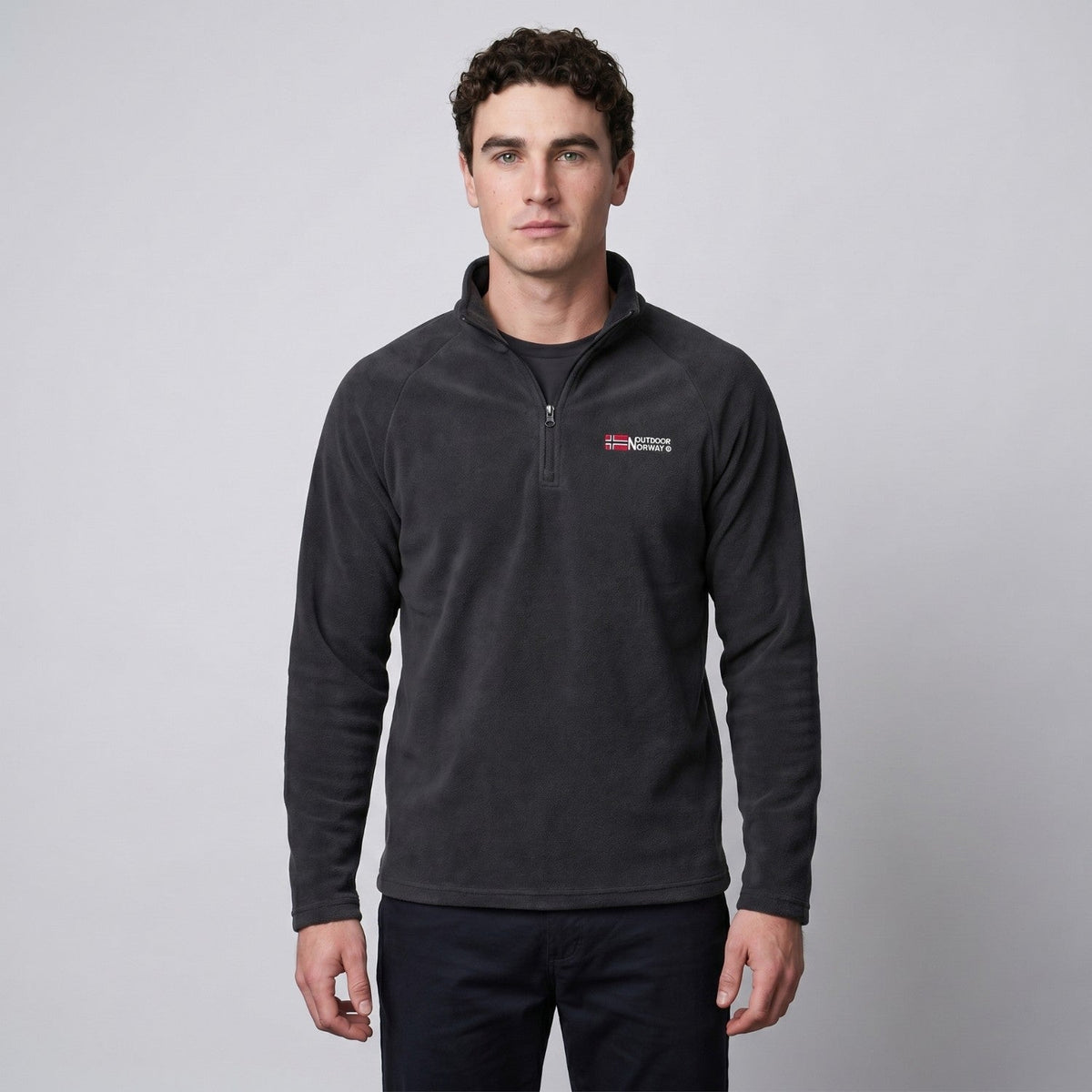 Men's Quarter-Zip Fleece Pullover – Lightweight Outdoor Fleece Sweater for Hiking & Camping