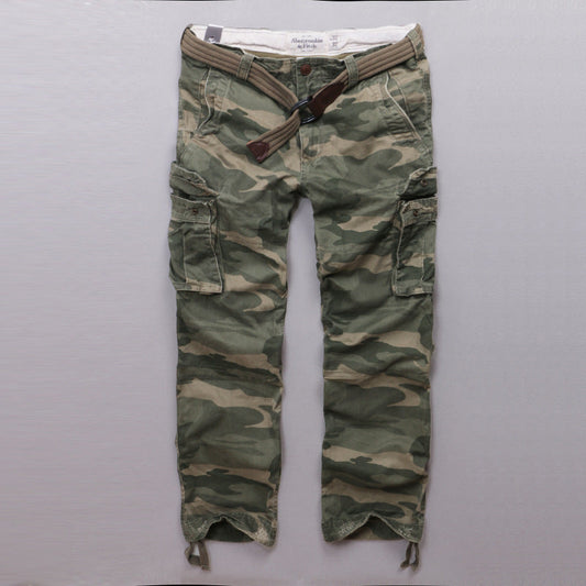 Casual Camo Military Multi-pocket Men's Straight Pants