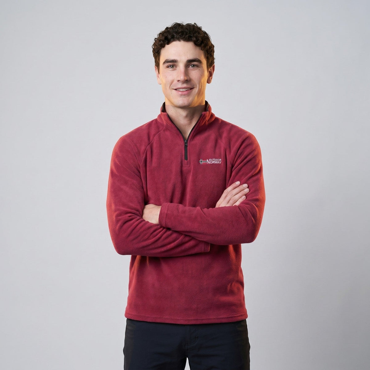 Men's Quarter-Zip Fleece Pullover – Lightweight Outdoor Fleece Sweater for Hiking & Camping