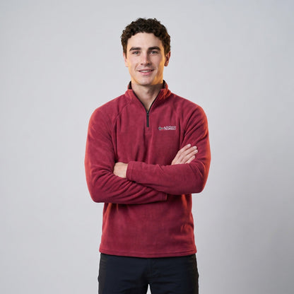 Men's Quarter-Zip Fleece Pullover – Lightweight Outdoor Fleece Sweater for Hiking & Camping