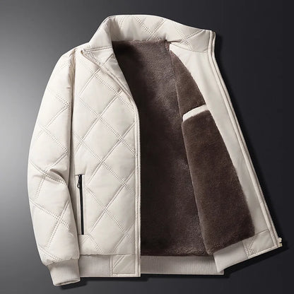 Men’s Waterproof Quilted Fleece-Lined Jacket
