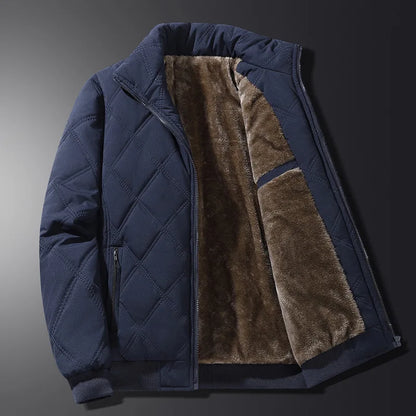 Men’s Waterproof Quilted Fleece-Lined Jacket