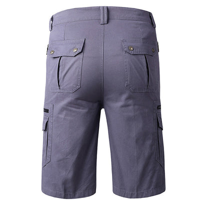 Multi-pocket Cotton Overalls Men's Cargo Shorts