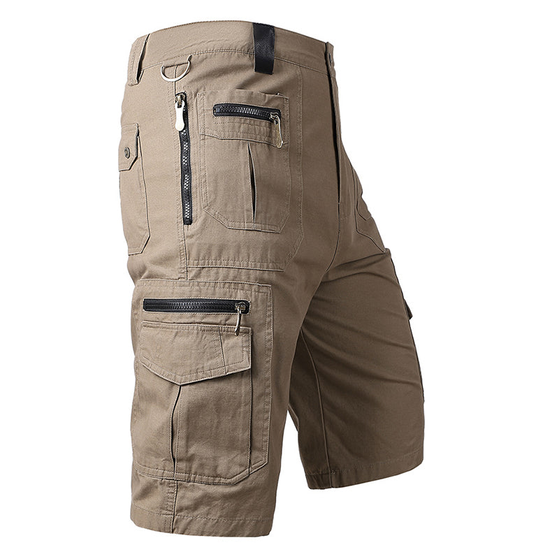 Multi-pocket Cotton Overalls Men's Cargo Shorts