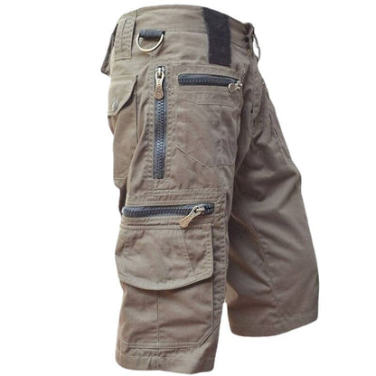 Multi-pocket Cotton Overalls Men's Cargo Shorts