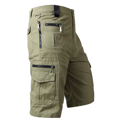 Multi-pocket Cotton Overalls Men's Cargo Shorts