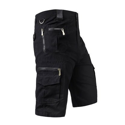 Multi-pocket Cotton Overalls Men's Cargo Shorts