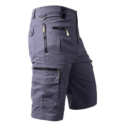 Multi-pocket Cotton Overalls Men's Cargo Shorts