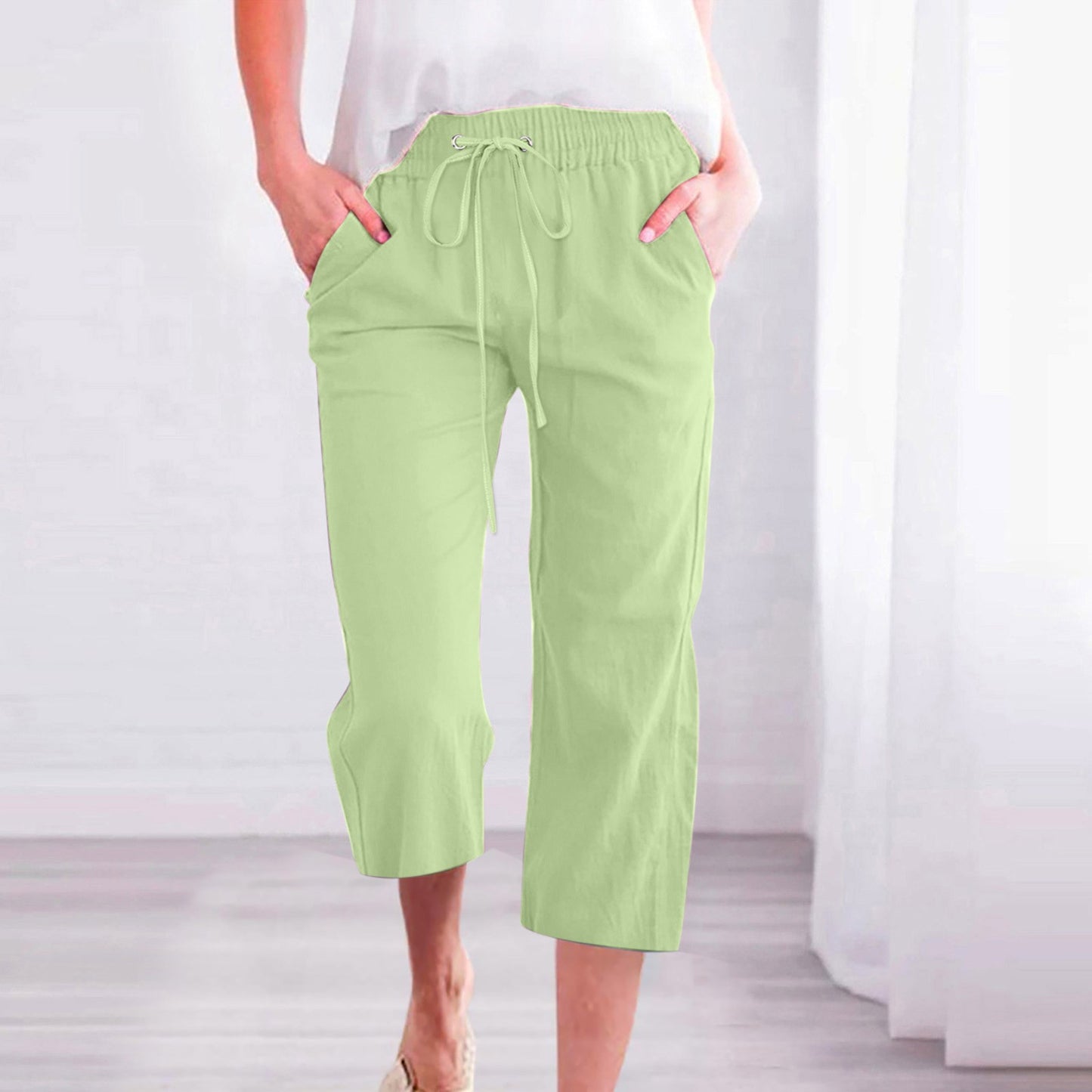 Women's Cotton Cropped Pants