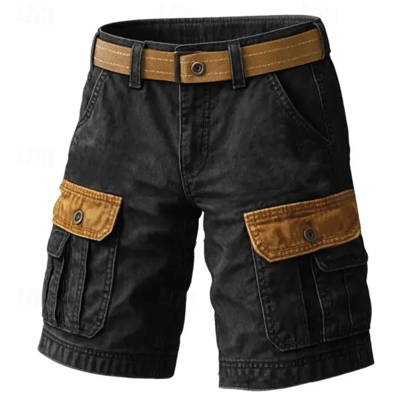Kangoo Men's Vintage Washed Cargo Shorts