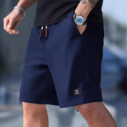 Men’s Waffle Knit Elegant Casual Shorts