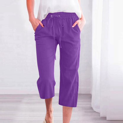 Women's Cotton Cropped Pants