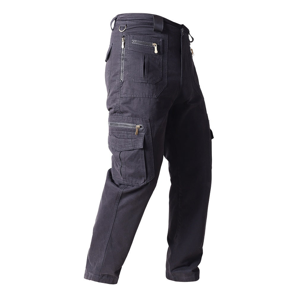 Men's Multi Pocket Plain Breathable Moisture Outdoor Daily Pants