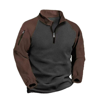 Men's Outdoor Tactical Fleece Pullover – Warm & Durable