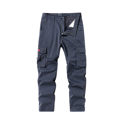 Men'S Straight-Leg Multi-Pocket Cargo Pants