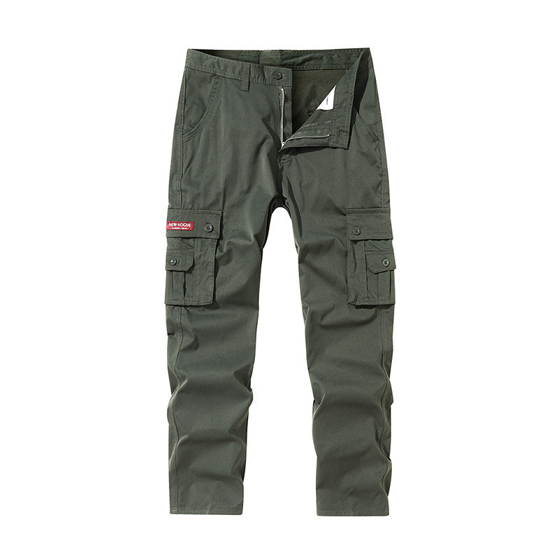 Men'S Straight-Leg Multi-Pocket Cargo Pants