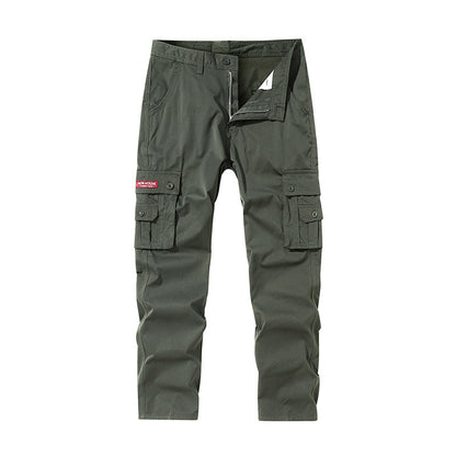 Men'S Straight-Leg Multi-Pocket Cargo Pants