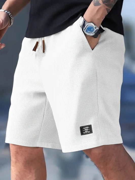Men’s Waffle Knit Elegant Casual Shorts
