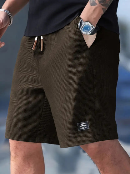 Men’s Waffle Knit Elegant Casual Shorts