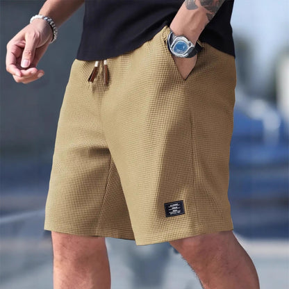 Men’s Waffle Knit Elegant Casual Shorts