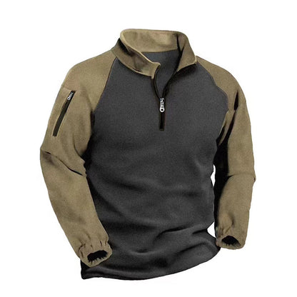 Men's Outdoor Tactical Fleece Pullover – Warm & Durable