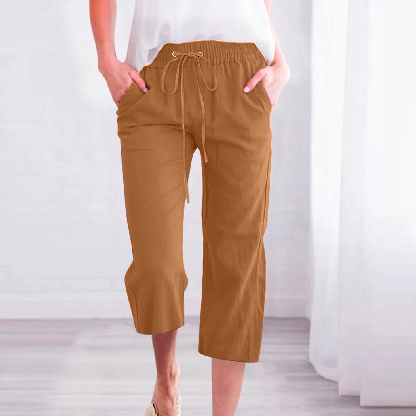 Women's Cotton Cropped Pants