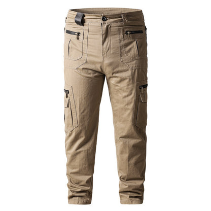 Men's Multi Pocket Plain Breathable Moisture Outdoor Daily Pants