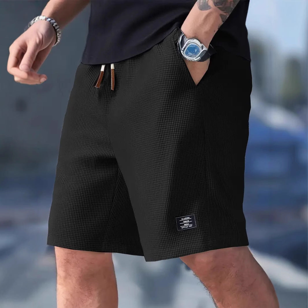 Men’s Waffle Knit Elegant Casual Shorts