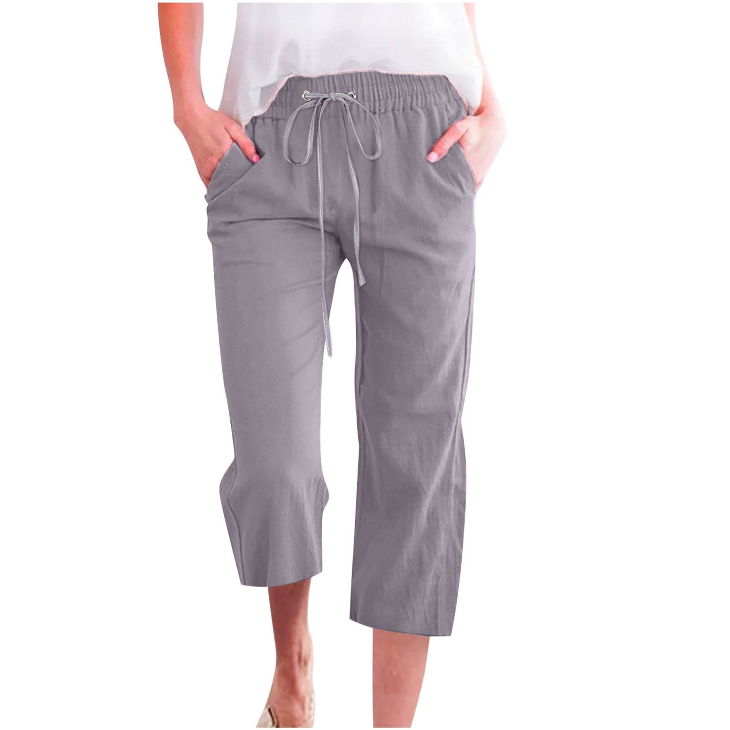 Women's Cotton Cropped Pants