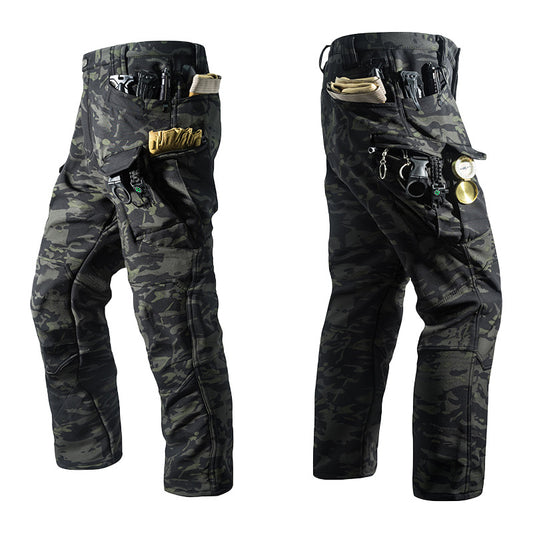 Men's Tactical Fleece-Lined Softshell Cargo Pants