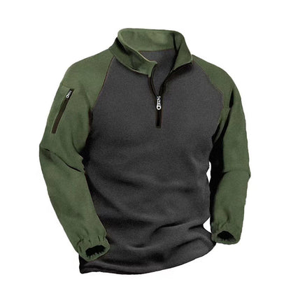 Men's Outdoor Tactical Fleece Pullover – Warm & Durable