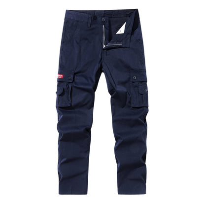 Men'S Straight-Leg Multi-Pocket Cargo Pants