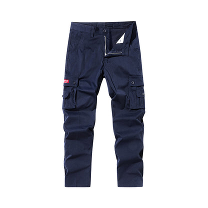 Men'S Straight-Leg Multi-Pocket Cargo Pants