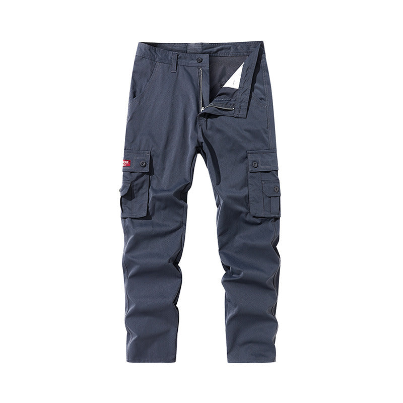 Men'S Straight-Leg Multi-Pocket Cargo Pants