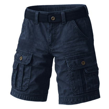 Kangoo Men's Vintage Washed Cargo Shorts