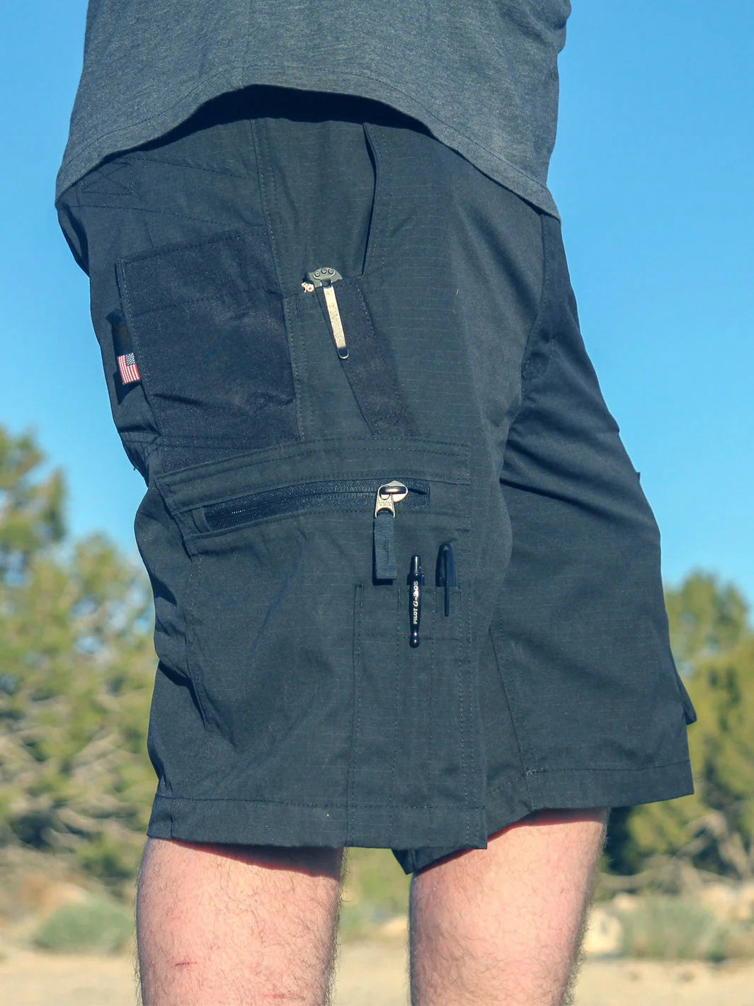 KangooSport Men's multi-Pocket Outdoor Shorts